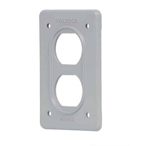 46430 - Placa tipo FS, doble, de sobreponer, Volteck