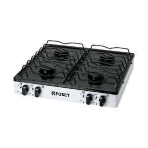 48150 - Parrilla de gas de sobreponer 4 quemadores, blanca, Foset