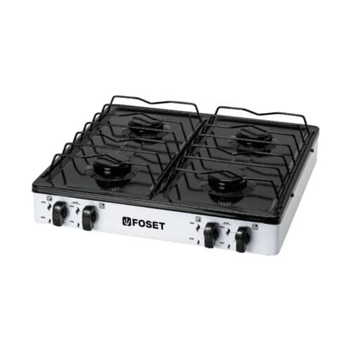 48150 - Parrilla de gas de sobreponer 4 quemadores, blanca, Foset