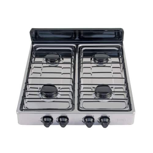 48235 - Parrilla de gas de sobreponer 4 quemadores, inox, Foset