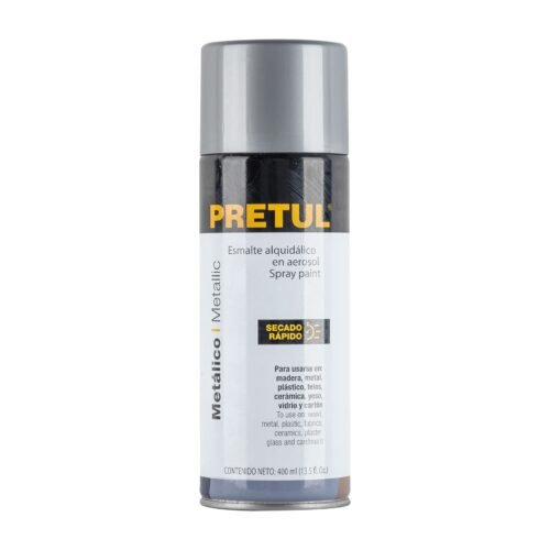 27174 - Pintura en aerosol metálica, plata ,400ml, Pretul