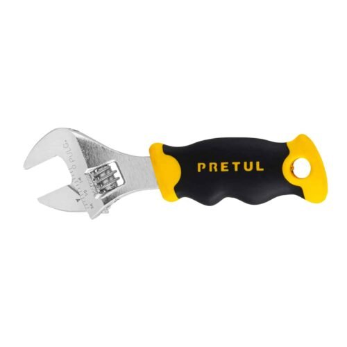 28218 - Llave ajustable (perico corto) 5" cromada con grip, Pretul