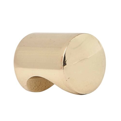 43808 - Perilla metálica estilo "Cilindro", latón brillante, HERMEX