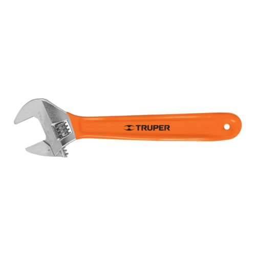 15512 - Llave ajustable (perico) 12" cromada mango de PVC, Truper