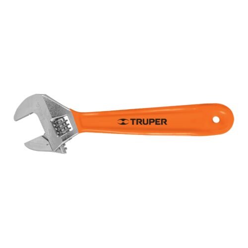15510 - Llave ajustable (perico) 8" cromada mango de PVC, Truper