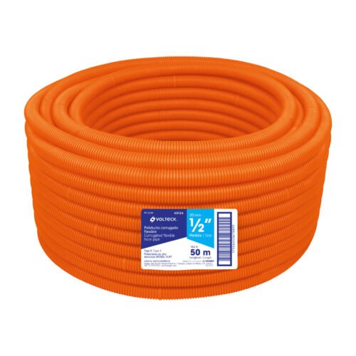 40134 - Metro de poliducto 1/2" corrugado flex. s/guía, rollo 50 m