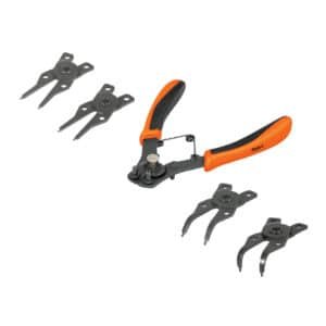 17355 - Pinza para anillos de retención 6" 4 cabezas intercambiables