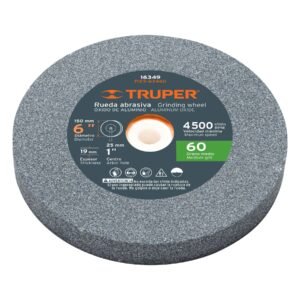 16349 - Rueda abrasiva p/esmeril 6"x19mm, óxido aluminio, grano 60