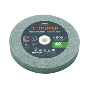 16405 - Rueda abrasiva p/esmeril 6"x19mm, carburo silicio, grano 60