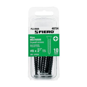 40734 - Blíster con 10 pijas multiusos, #8 x 2" , FIERO