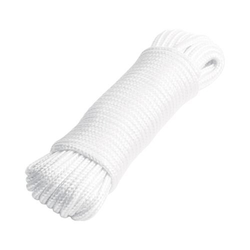 48392 - Piola de poliéster diamante de 4mmx15m blanca, madeja, FIERO