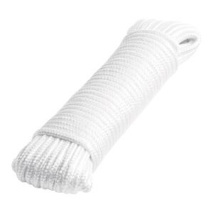 48393 - Piola de poliéster diamante de 5mmx15m blanca, madeja, FIERO