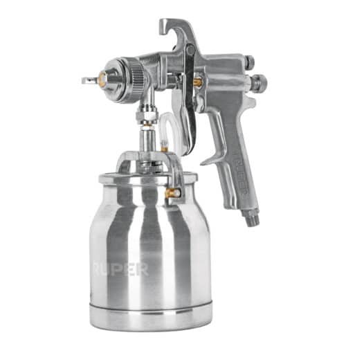 14087 - Pistola p/pintar succión HVHP vaso alum, 1.8mm, 2 vál Truper