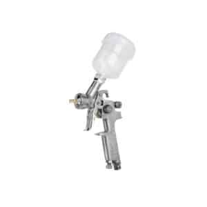 11097 - Pistola p/retoque gravedad HVLP vaso plástico, 1 mm, Truper