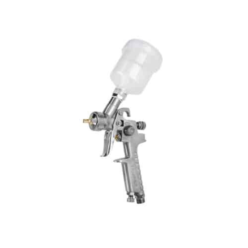 11097 - Pistola p/retoque gravedad HVLP vaso plástico, 1 mm, Truper