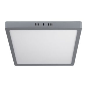 47449 - Luminario LED tipo plafón 24 W, cuadrado, luz de día, gris