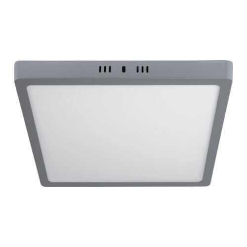 47449 - Luminario LED tipo plafón 24 W, cuadrado, luz de día, gris