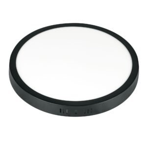 47398 - Luminario LED tipo plafón 24 W, redondo, luz de día, negro
