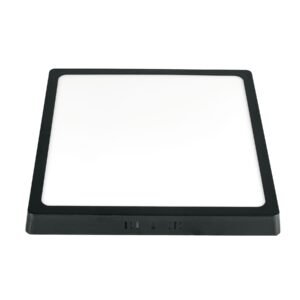 47418 - Luminario LED tipo plafón 24 W, cuadrado, luz de día, negro