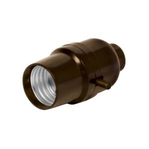 46501 - Portalámpara de baquelita, con interruptor de barra, Volteck