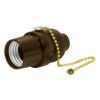 46533 - Portalámpara de baquelita, con interruptor de cadena,Volteck