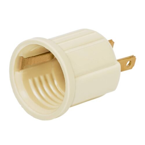 POBA-20.jpg 46525 - Portalámpara de baquelita, con adaptador, marfil, Volteck