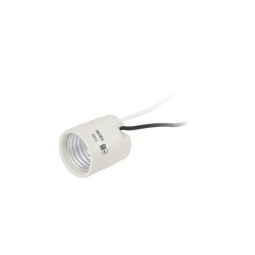 46528 - Portalámpara de porcelana, sencillo, Volteck