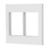 47065 - Placa 2 ventanas, 6 módulos, línea Española, color blanco