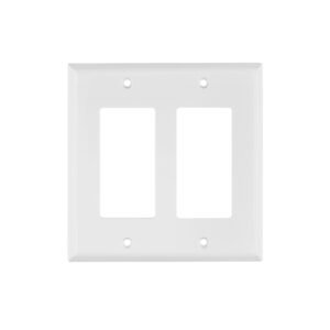46419 - Placa 2 ventanas, de policarbonato, línea Classic, Volteck