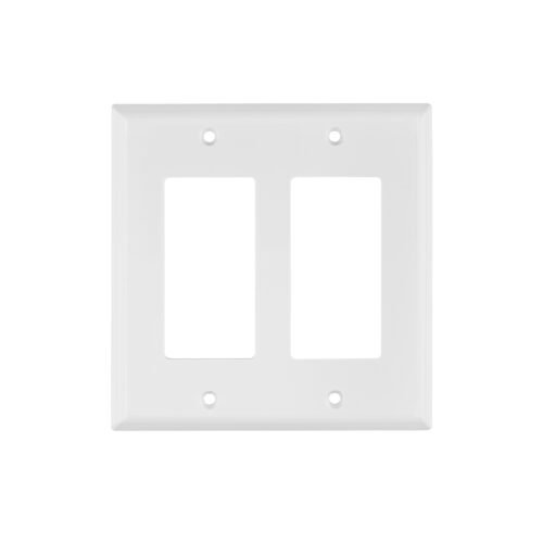 46419 - Placa 2 ventanas, de policarbonato, línea Classic, Volteck
