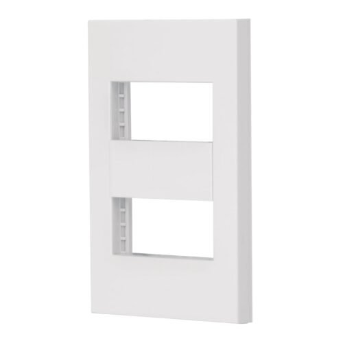 PPDO-EB.jpg 47063 - Placa 2 ventanas, 1 módulo, línea Española, color blanco