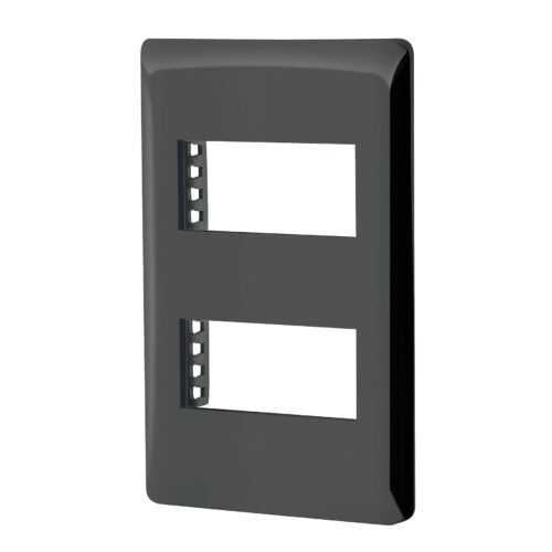 PPDO-LN.jpg 47870 - Placa negra de 2 ventanas 1 módulo, línea Lisboa, Volteck