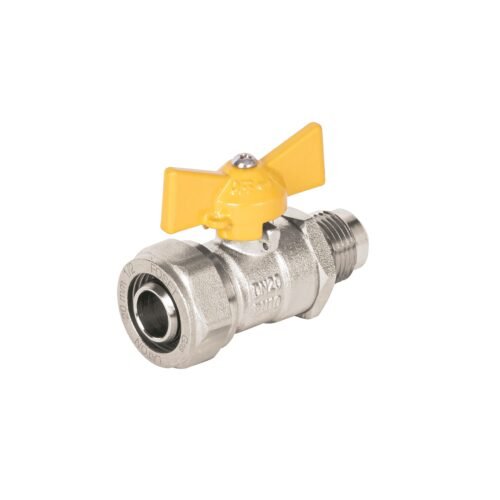 45947 - Válvula esfera para PE-AL-PE, 1/2"a flare 3/8", Foset