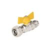 45946 - Válvula esfera para PE-AL-PE, 3/8"a flare 3/8", Foset