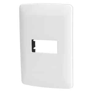48134 - Placa 1 módulo de ABS, línea Italiana, color blanco, Volteck