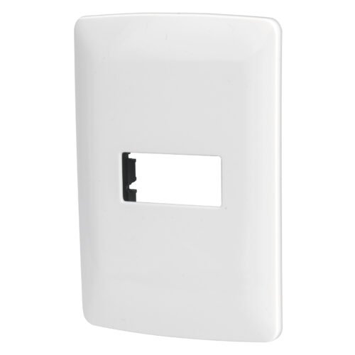 48134 - Placa 1 módulo de ABS, línea Italiana, color blanco, Volteck