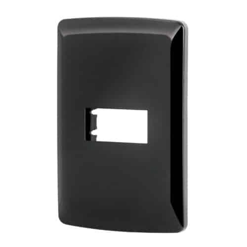 PPSE-IN.jpg 40136 - Placa 1 módulo, Italiana, color negro, Volteck
