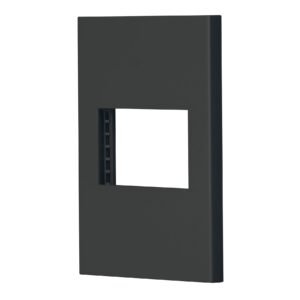 47984 - Placa 1 ventana, 1.5 módulos, línea Española, color negro