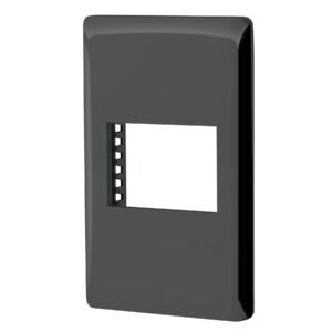 47871 - Placa negra de 1 ventana 1.5 módulos, línea Lisboa, Volteck