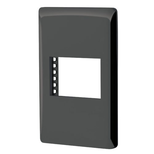 47871 - Placa negra de 1 ventana 1.5 módulos, línea Lisboa, Volteck