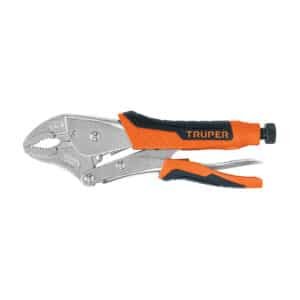 17436 - Pinza de presión 10" mordaza curva mango de vinil, Truper
