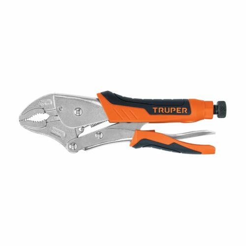 17436 - Pinza de presión 10" mordaza curva mango de vinil, Truper