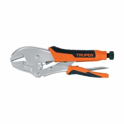 17437 - Pinza de presión 10" mordaza recta mango de vinil, Truper
