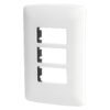 48136 - Placa 3 módulos de ABS, línea Italiana, color blanco