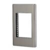 47819 - Placa de acero inox con 1 ventana 3 módulos, línea Lisboa