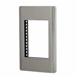 47819 - Placa de acero inox con 1 ventana 3 módulos, línea Lisboa