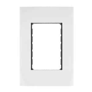 48305 - Placa 3 módulos de ABS, línea Oslo, color blanco, Volteck