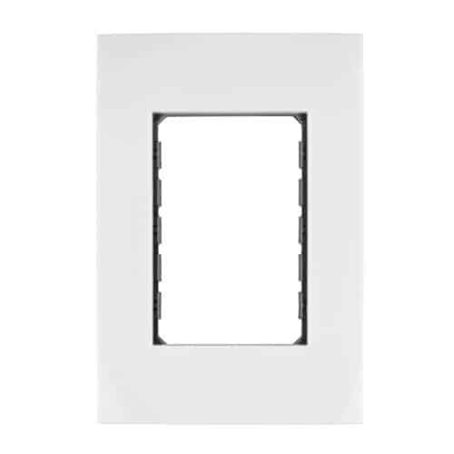 48305 - Placa 3 módulos de ABS, línea Oslo, color blanco, Volteck