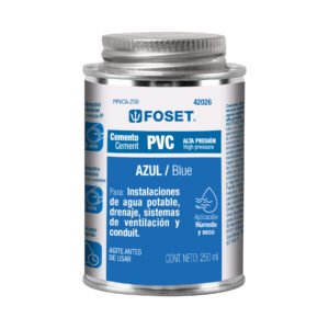 42026 - Cemento p/PVC, azul, alta presión, lata 250ml, FOSET