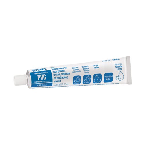 42023 - Cemento p/PVC, azul, alta presión, tubo 50ml, FOSET